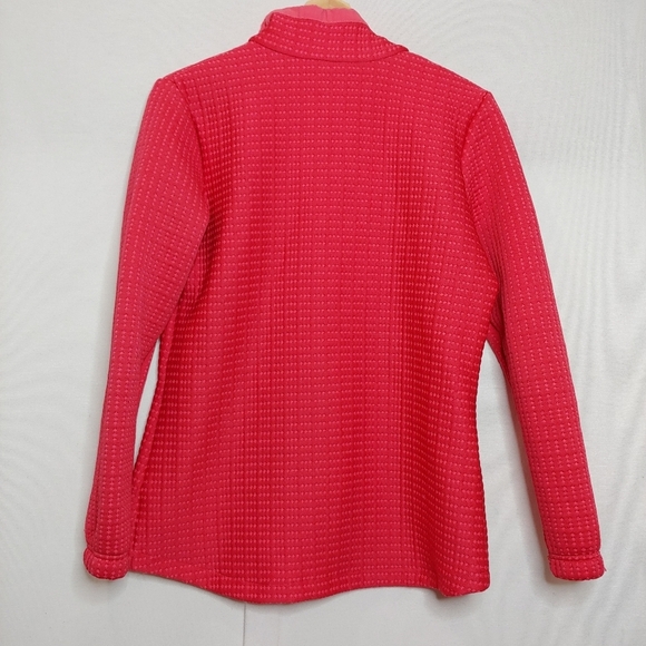Columbia Saturday Trail Pullover Fleece Snap Neck Pink Textured Medium - Picture 3 of 11